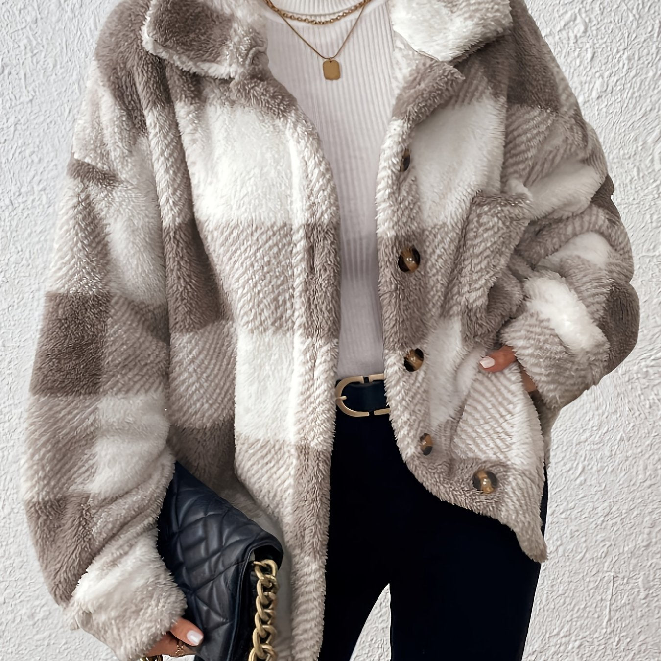 Aino™ | Pehmeä Ruudullinen Fleece-takki