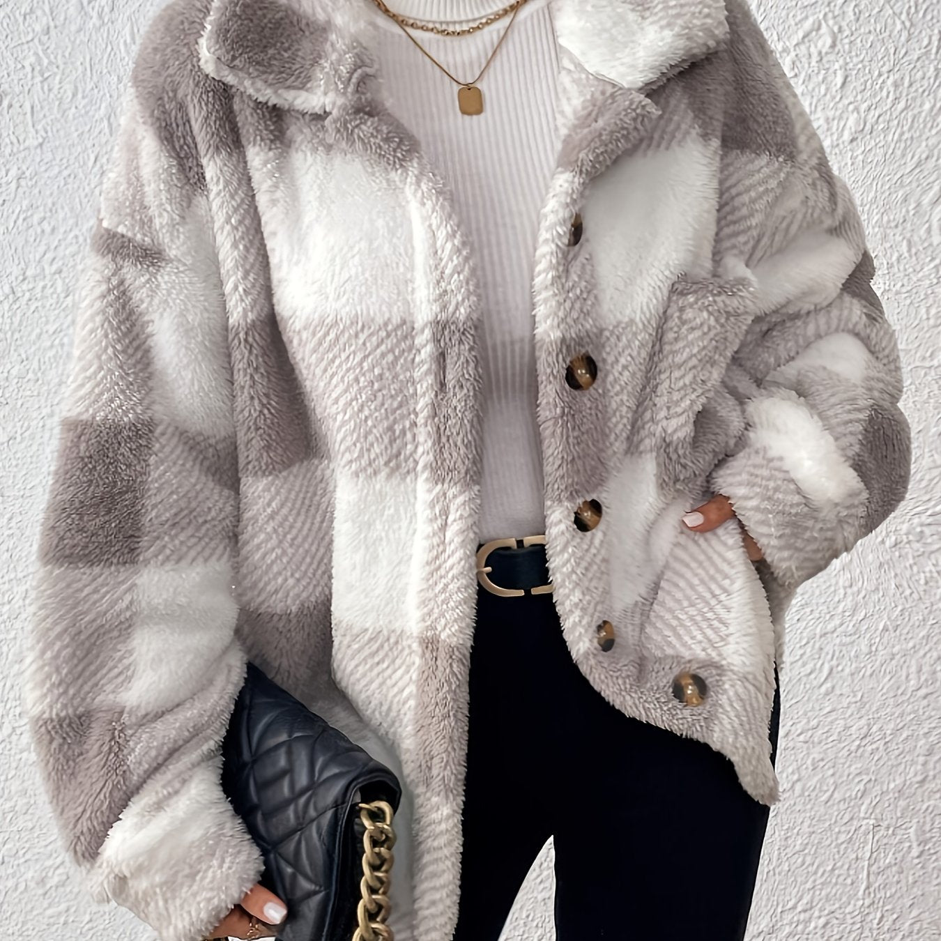 Aino™ | Pehmeä Ruudullinen Fleece-takki