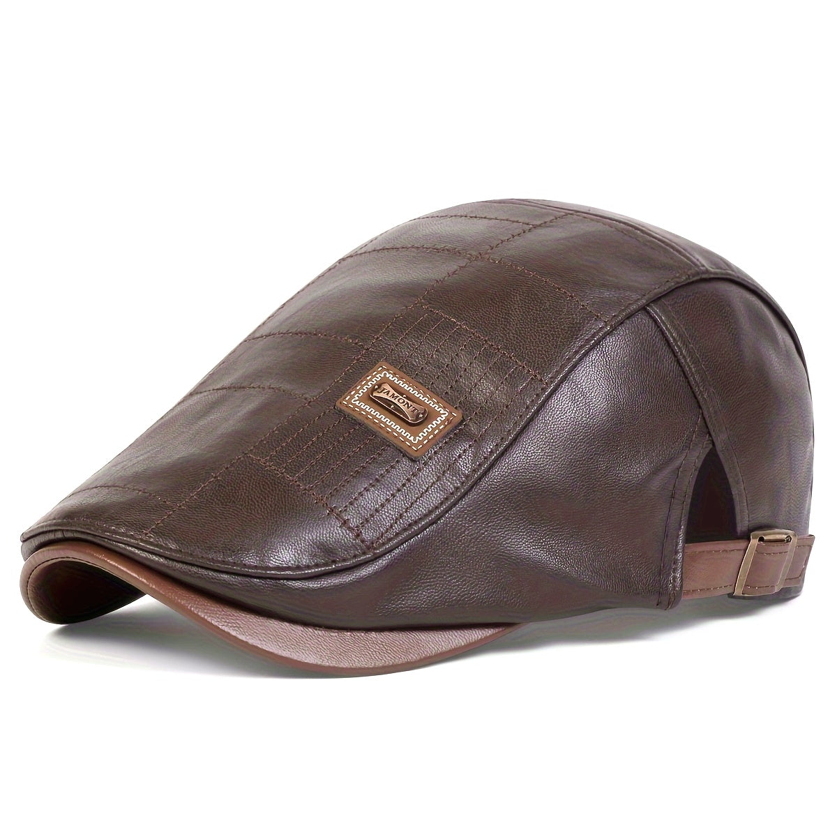 Väinö™ | Tyylikäs retro-berettilakki, PU-nahkaa vapaa-ajan snapback