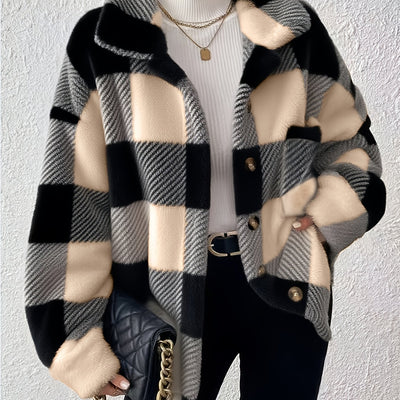 Aino™ | Pehmeä Ruudullinen Fleece-takki