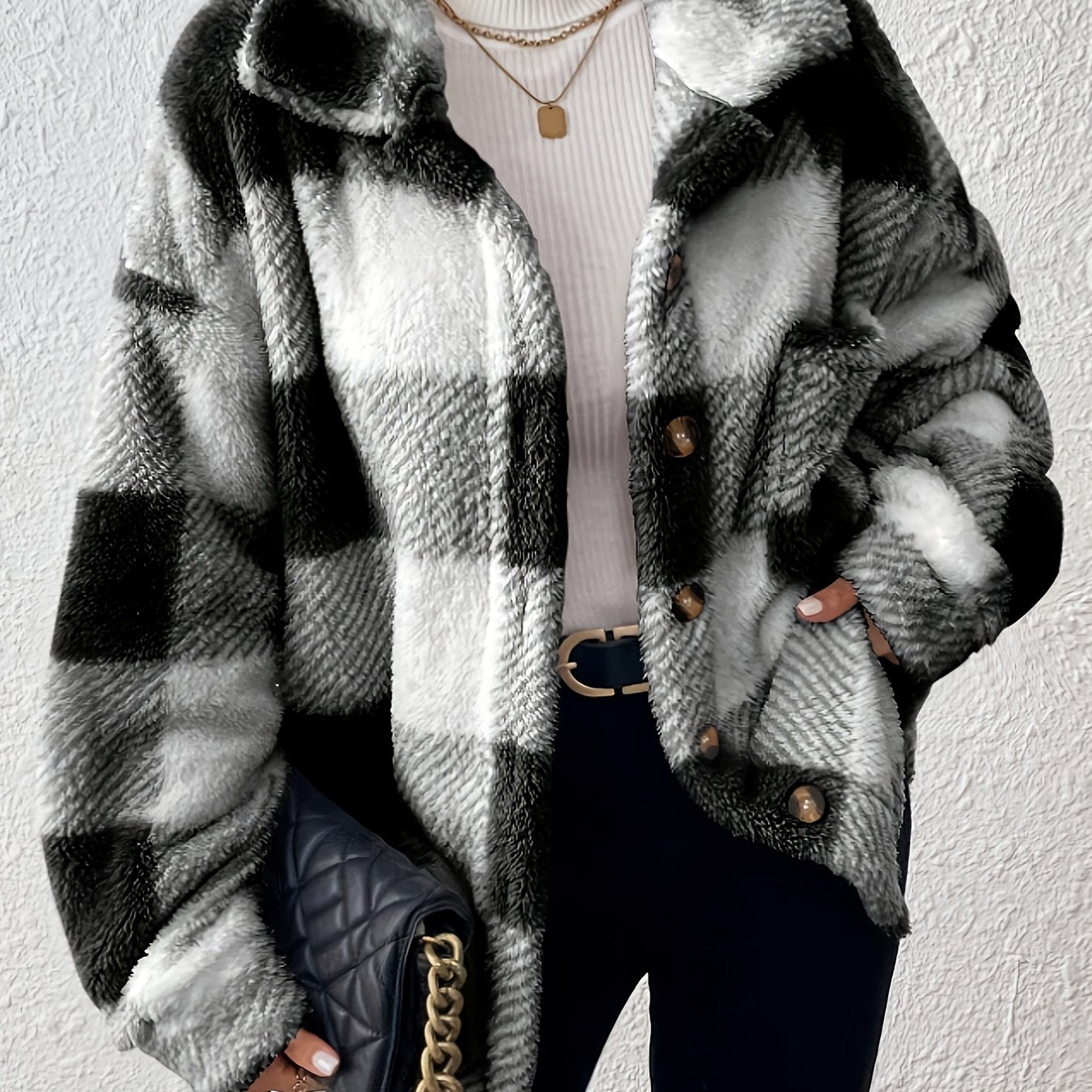 Aino™ | Pehmeä Ruudullinen Fleece-takki