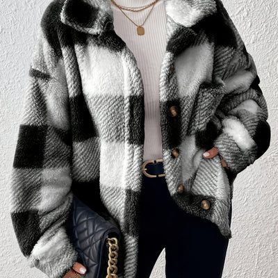 Aino™ | Pehmeä Ruudullinen Fleece-takki
