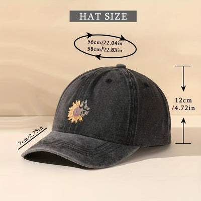 Aleksi™ | Kulutettu baseball-lippis perhoselementeillä