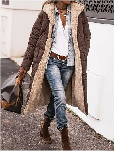 Katri™ | Lämmin, Hupullinen ja Käännettävä Talvitakki