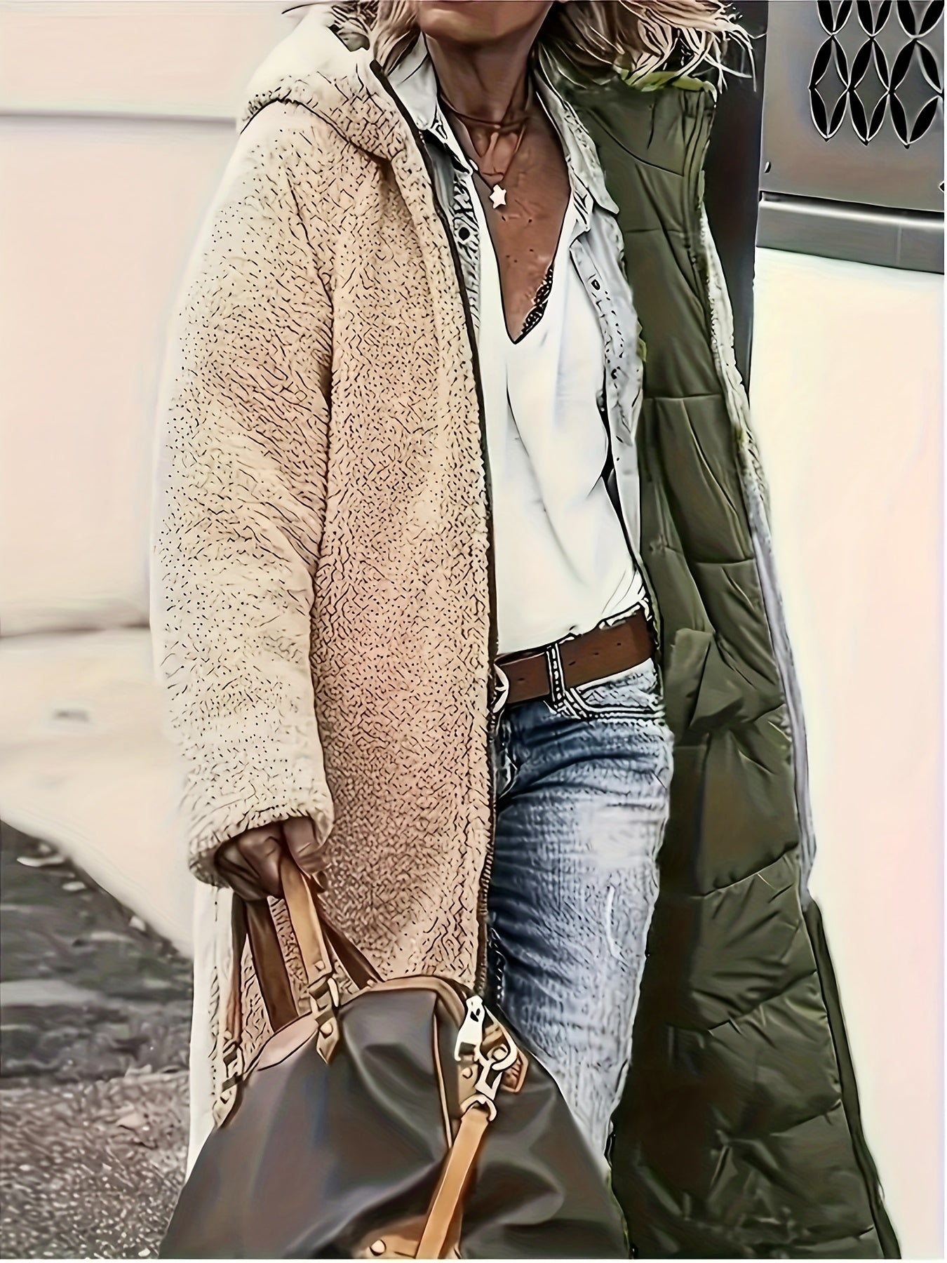 Katri™ | Lämmin, Hupullinen ja Käännettävä Talvitakki