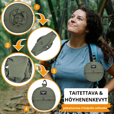 Noa™ | Taitettava UV-suojattu ja vettähylkivä aurinkohattu (One Size)